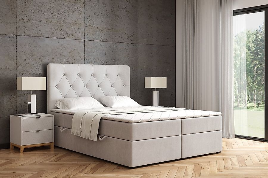 ALTDECOR Boxspringbett ROMI (Multipocket-Matratze H4. H3 Matratze Bonellfed günstig online kaufen