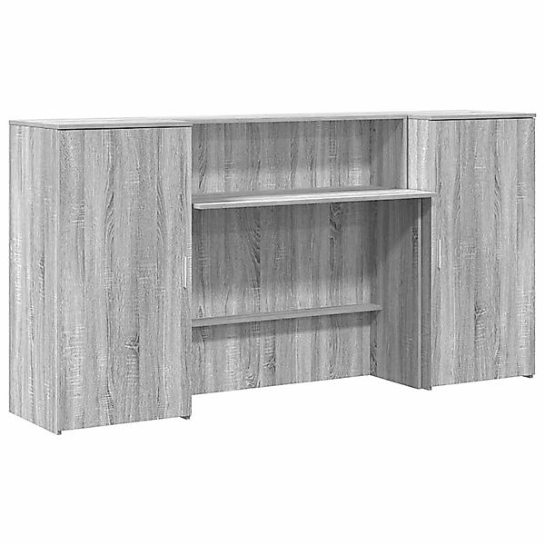 vidaXL Empfangstheke Grau Sonoma 200x50x103,5 cm Holzwerkstoff 3324219 günstig online kaufen
