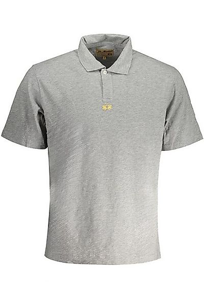 La Martina Poloshirt Herren Graues Polohemd Kurzarm - Regular Fit mit günstig online kaufen