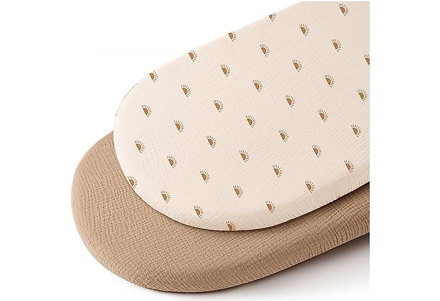 CLTYQ Spannbettlaken Baby-Spannbettlaken,2er-Pack dehnbare Stubenwagen-Bett günstig online kaufen