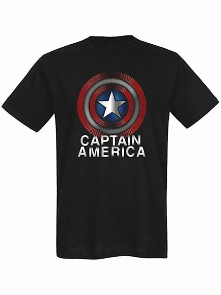 Captain America Flash Logo Herren T-Shirt schwarz günstig online kaufen