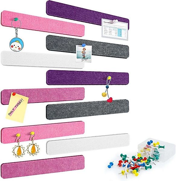 Coonoor Pinnwand 8 Stück Pinnwand Bar Streifen Korkplatte mit Pushpins günstig online kaufen