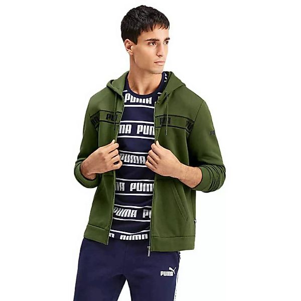 Puma Amplified Sweatshirt Mit Reißverschluss M Garden Green günstig online kaufen