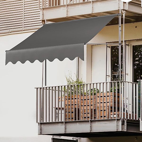 TLGREEN Klemmmarkise,Balkonmarkise,Sonnenschutz mit Handkurbel, (Wasserdich günstig online kaufen
