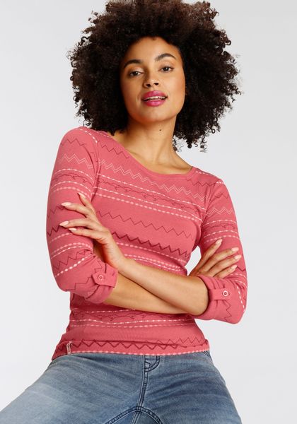 KangaROOS Langarmshirt sehr figurbetonte Passform, mit günstig online kaufen