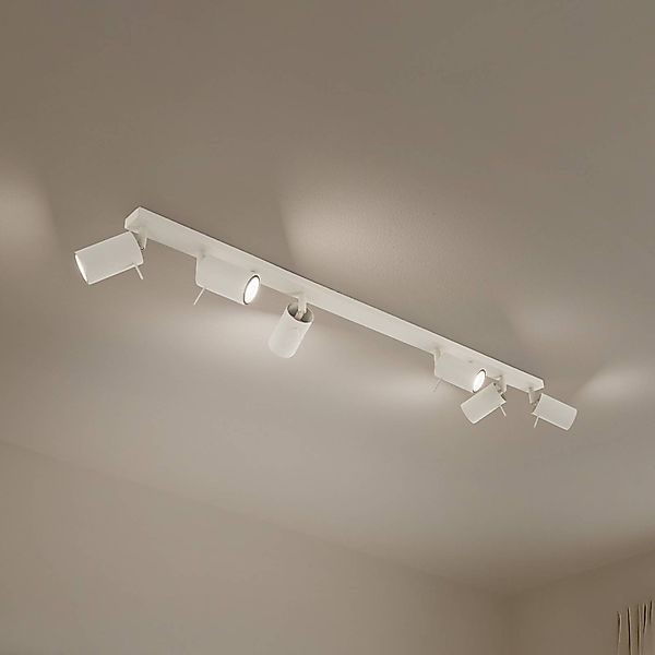 Deckenstrahler Ring, beige, Länge 117 cm, Stahl, 6-flg. günstig online kaufen