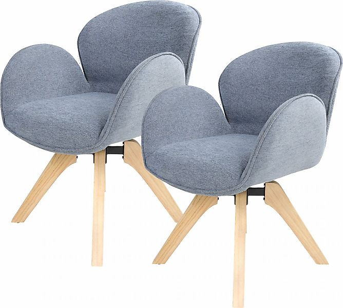 TOM TAILOR HOME Armlehnstuhl "WINGS ARMCHAIR" (Set) 2 Stk. Chenille mit Arm günstig online kaufen