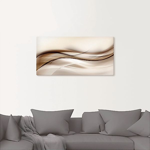 Artland Wandbild "Braune abstrakte Welle", Muster, (1 St.), als Alubild, Ou günstig online kaufen