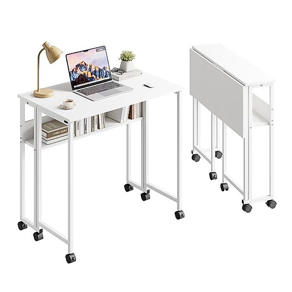 NAIMP Klapptisch Faltbar Schreibtisch Platzsparender Computertisch günstig online kaufen