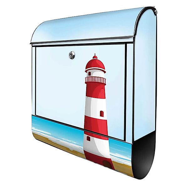 Banjado Design Briefkasten Schwarz Pulverbeschichtet 39x47x14cm 2 Schlüssel günstig online kaufen