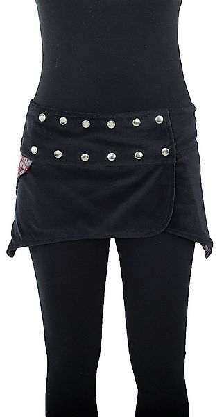 PUREWONDER Wickelrock Kurzer Wickelrock Cacheur aus Samt mit Zipfeln Schwar günstig online kaufen