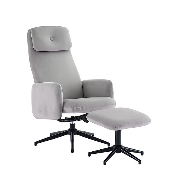 BlingBin Relaxsessel Grauer verstellbarer Relaxsessel 360°-Drehsessel günstig online kaufen