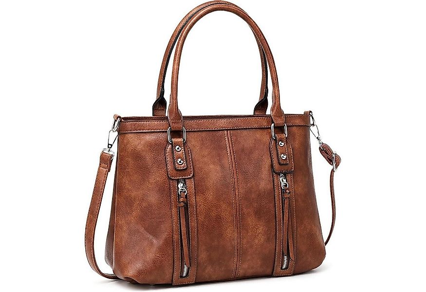 LuxusKollektion Henkeltasche Große Damen Henkeltasche Leder Umhängetasche B günstig online kaufen