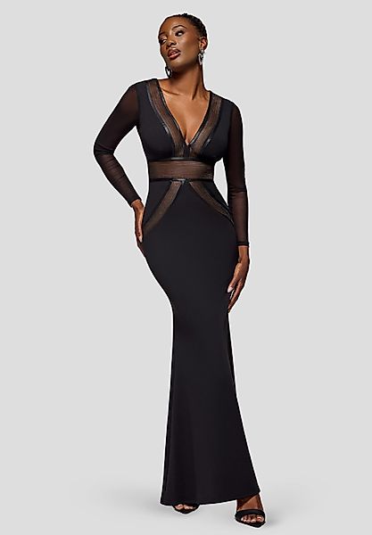 Goddiva Maxikleid Front Crossover Lurex Split günstig online kaufen