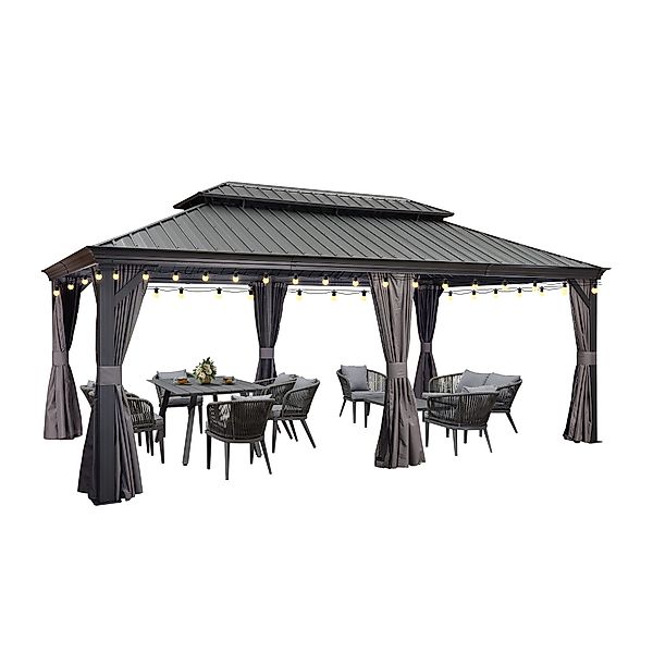 PURPLE LEAF Pavillon Hardtop Aluminium Pergola günstig online kaufen