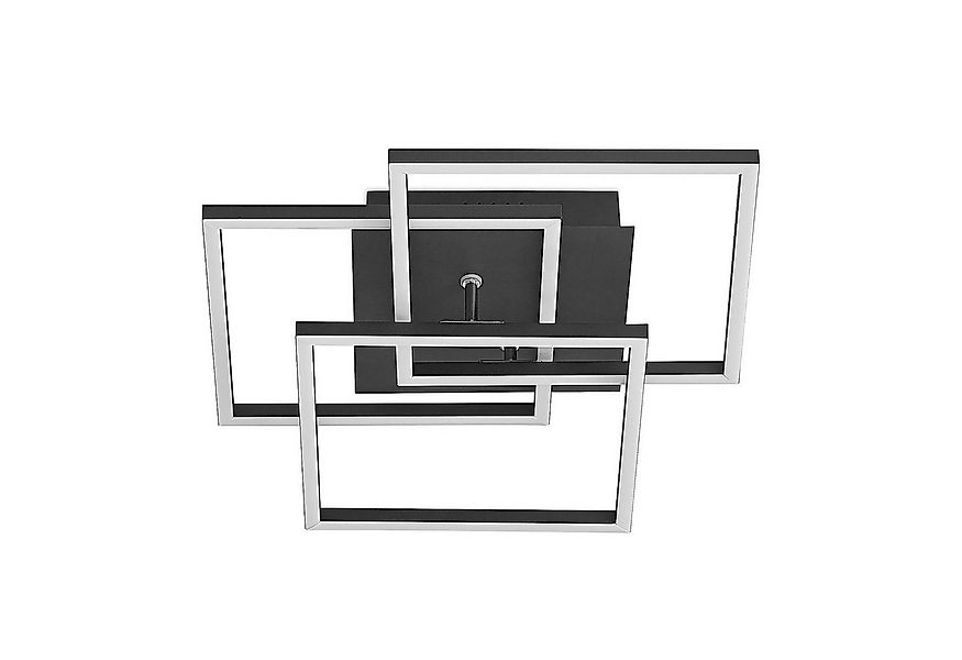 Lindby Deckenleuchten Qiana, LED, Metall, Schwarz Farbwechsel warmweiß / ta günstig online kaufen