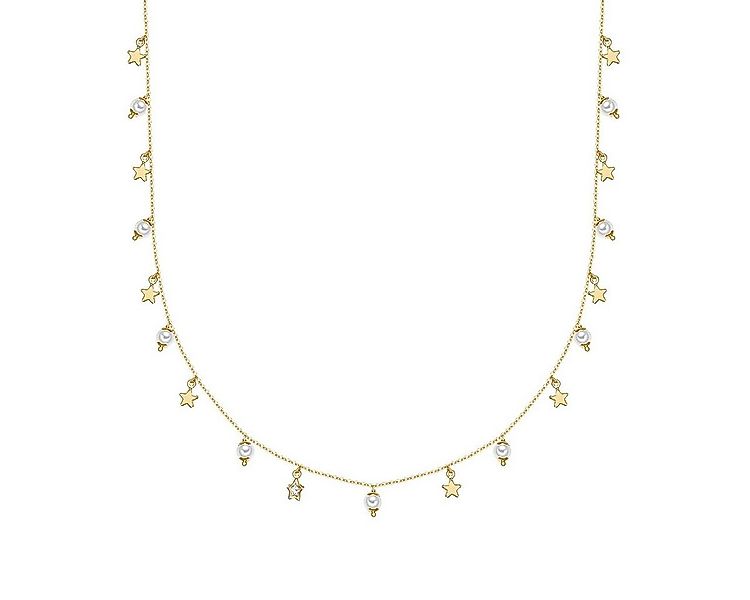 Lulu & Jane Perlenkette Stern gelbgold, mit Stern günstig online kaufen