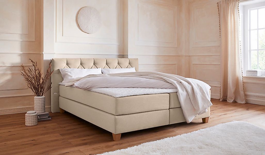 Home affaire Boxspringbett "Harmones", in 3 Breiten, Härtegrad auch im Mix günstig online kaufen