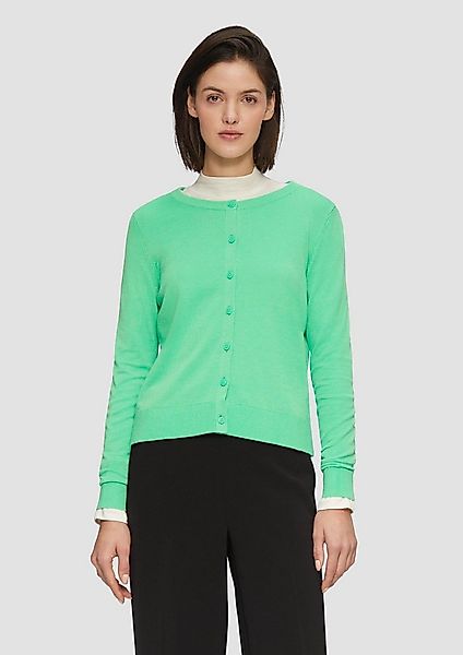 s.Oliver Cardigan Strickjacke Rundhals-Strickjacke mit Knopfleiste günstig online kaufen