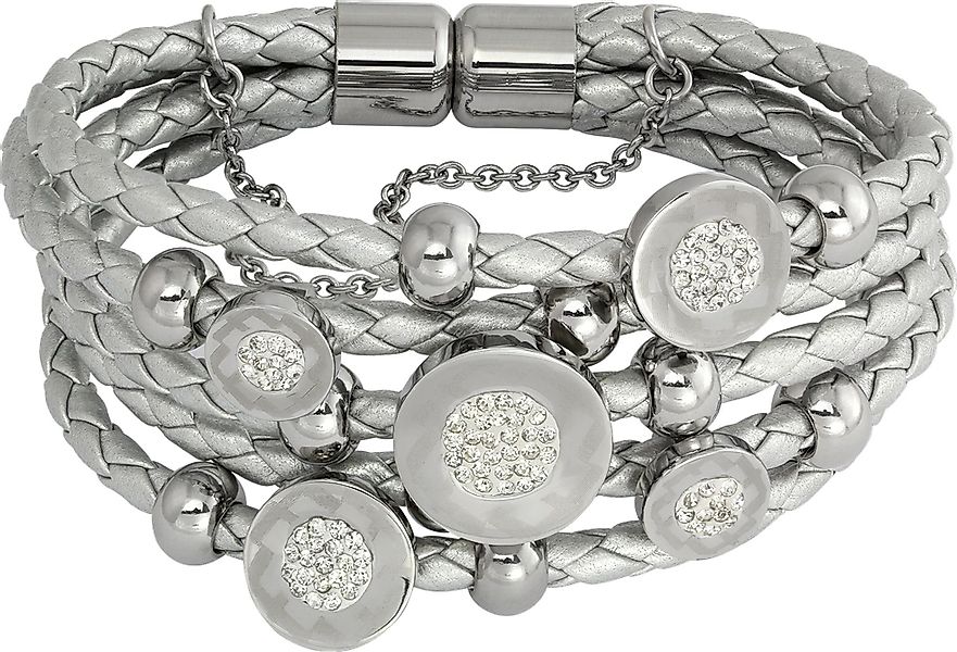 Amello Edelstahlarmband Amello Zirkonia Kreise Armband günstig online kaufen