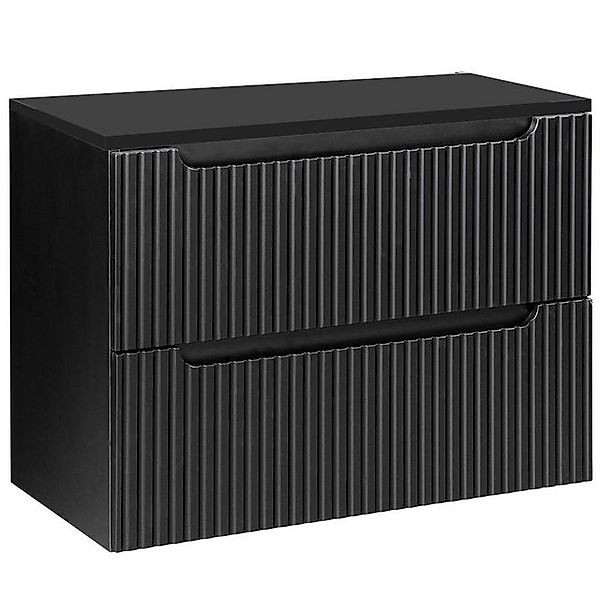 Lomadox Waschbeckenschrank NEWPORT-56-BLACK 80 cm Waschtisch-Unterschrank günstig online kaufen