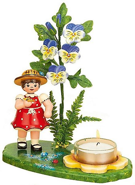 Hubrig Volkskunst Zschorlau Erzgebirge Sammelfigur Hubrig Kerzenhalter Mädc günstig online kaufen