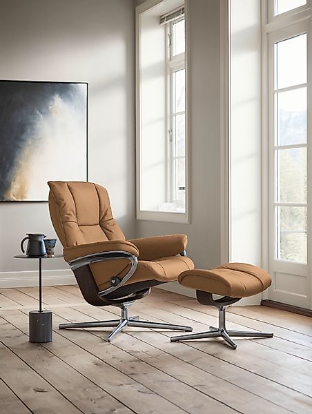 Stressless "Mayfair" Set, Relaxsessel mit Hocker, mit Hocker, mit Cross Bas günstig online kaufen