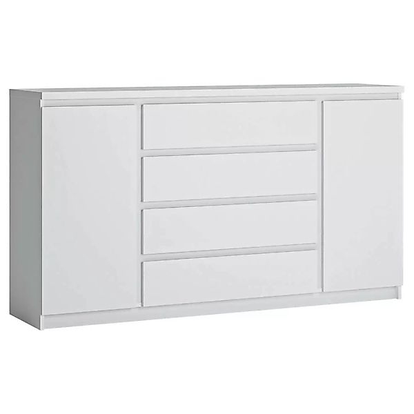 Sideboard 165,4cm in weiß mit 4 Schubladen und 1 Tür FORTALEZA-129, B/H/T c günstig online kaufen