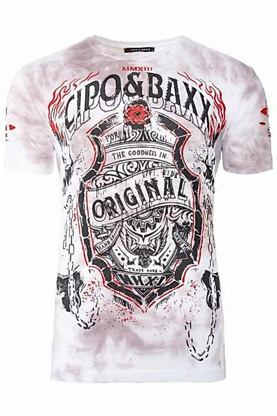 Cipo & Baxx Print-Shirt Extravagantes Kurzarm T-Shirt BA-CT772 (1-tlg) im G günstig online kaufen