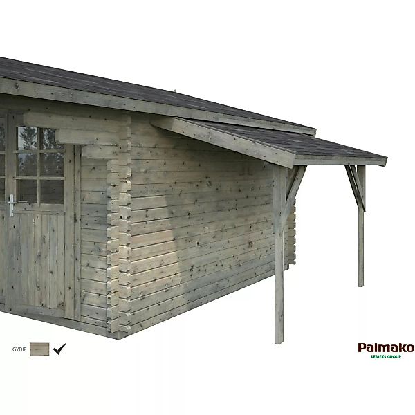 Palmako Schleppdach für Holz-Gartenhäuser Grau tauchgrundiert 144 cm x 290 günstig online kaufen