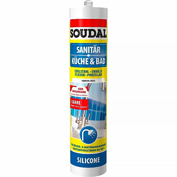 Soudal Küche & Bad Silikon Weiß 300 ml günstig online kaufen