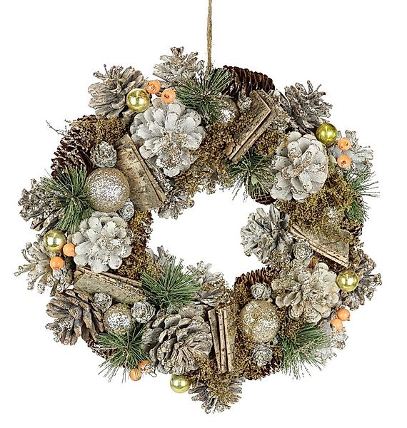 Kunstkranz Natur-Kranz Zapfen Zapfen, I.GE.A., Höhe 32 cm, Mit Christbaumku günstig online kaufen