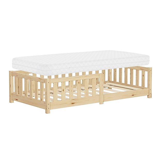 ML-DESIGN Spielbett Bodenbett Holzbett mit Lattenrost & Rausfallschutz Juge günstig online kaufen