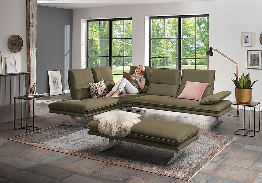 W.SCHILLIG Ecksofa "broadway, Designsofa, mit tollem Sitzkomfort, L-Form" S günstig online kaufen