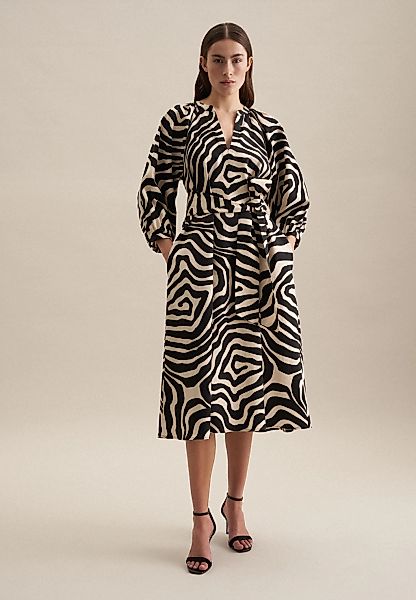 seidensticker Sommerkleid "Schwarze Rose" 3/4 Rundhals Druck günstig online kaufen