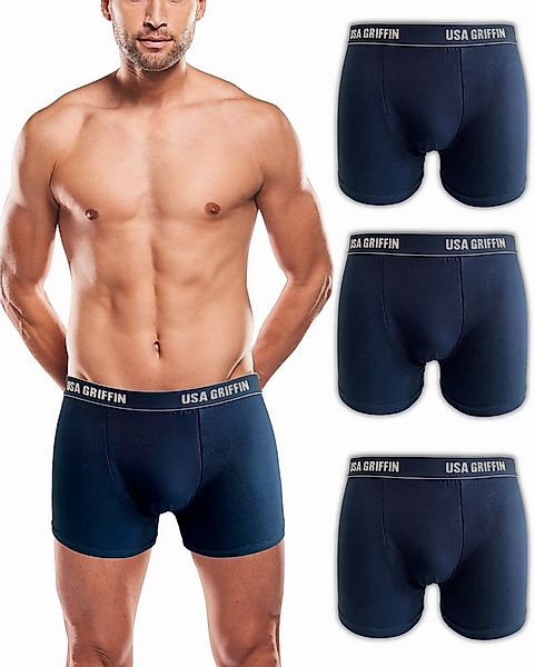 USA Griffin Boxershorts Herren Unterhosen (SET, 3er Pack) Stretchmaterial günstig online kaufen