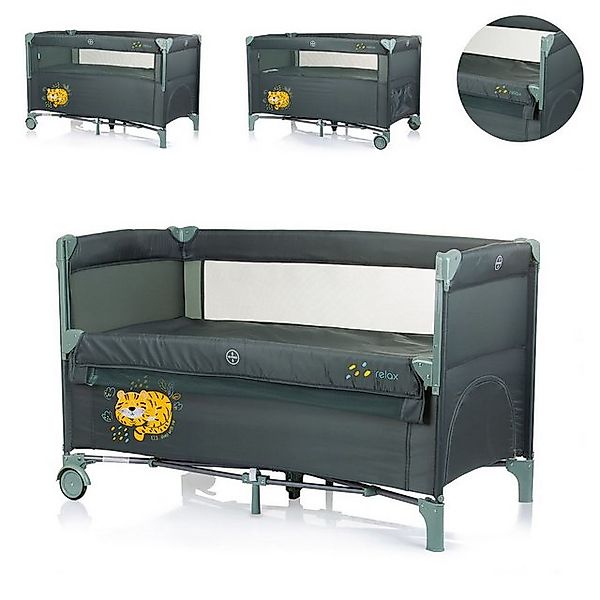 Chipolino Baby-Reisebett Reisebett Relax 2 Ebenen, Vorderseite absenkbar, S günstig online kaufen