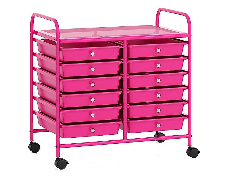 COSTWAY Rollcontainer, mit Schubladen Kunststoff, Rollwagen mit Rollen günstig online kaufen