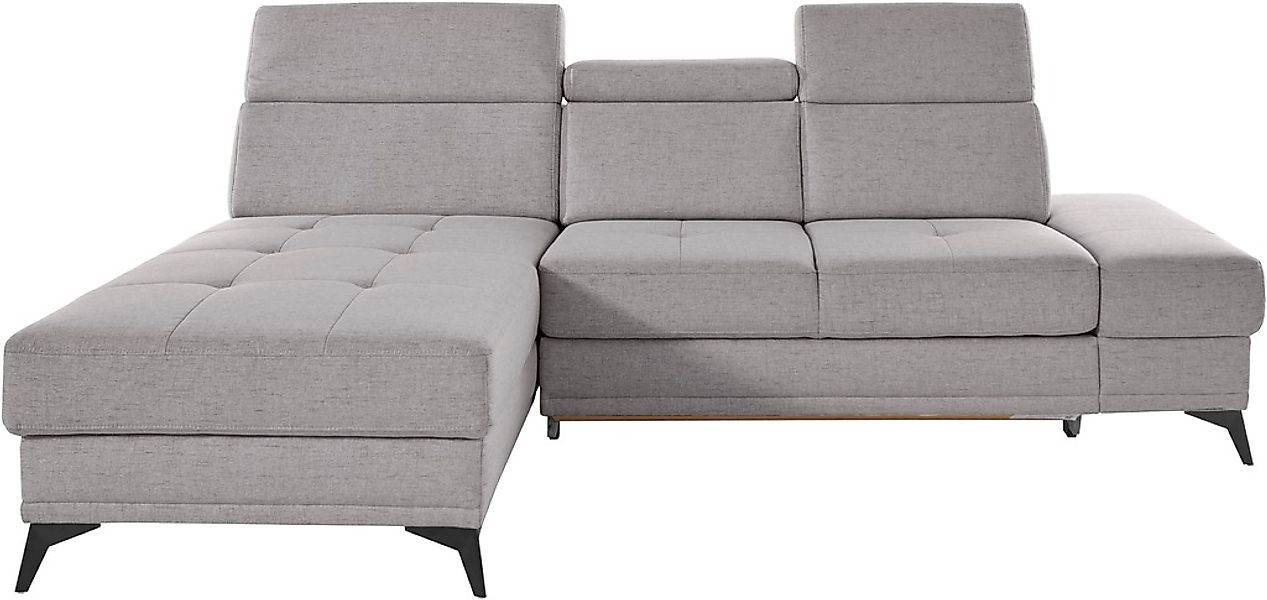 Home affaire Ecksofa "Cardiz L-Form" inkl.Kopfteilverstellung und Federkern günstig online kaufen