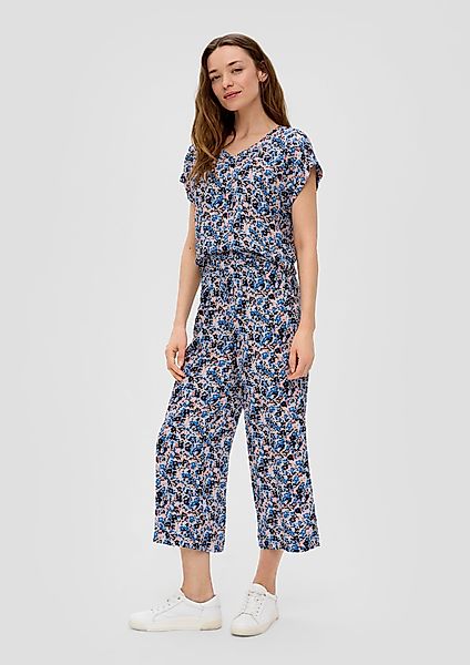 s.Oliver 7/8-Hose Gemusterte Wide Leg-Hose aus günstig online kaufen