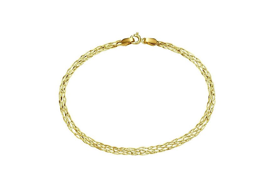 Luigi Merano Armband geflochtene Fantasiekette, Gold 585 günstig online kaufen