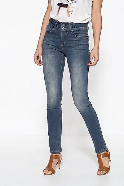 ATT Jeans 5-Pocket-Jeans Chloe mit zwei Knöpfen und Waschungen günstig online kaufen