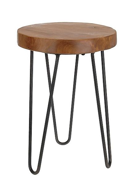 Spetebo Beistelltisch Hocker aus Teak Holz - 42 cm (Packung, 1-St., Holz Ho günstig online kaufen