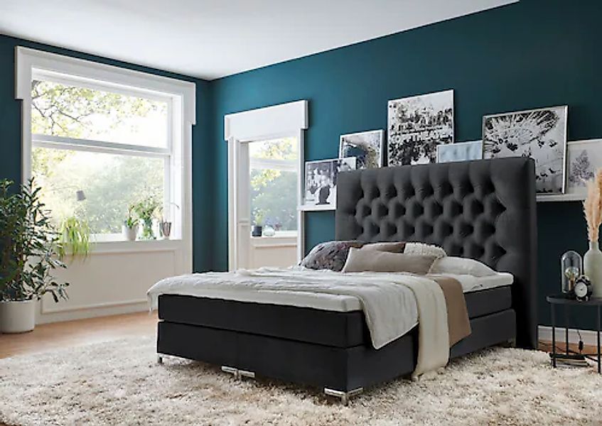 ATLANTIC home collection Boxspringbett »Ronja« mit Topper und extra hohem K günstig online kaufen