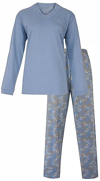 Medaillon Schlafanzug Damen Pyjama langer Arm (2 tlg) Baumwolle günstig online kaufen