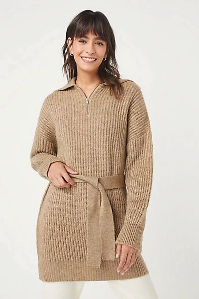 Next Longpullover Pulloverkleid mit Reißverschluss und Gürtel (1-tlg) günstig online kaufen