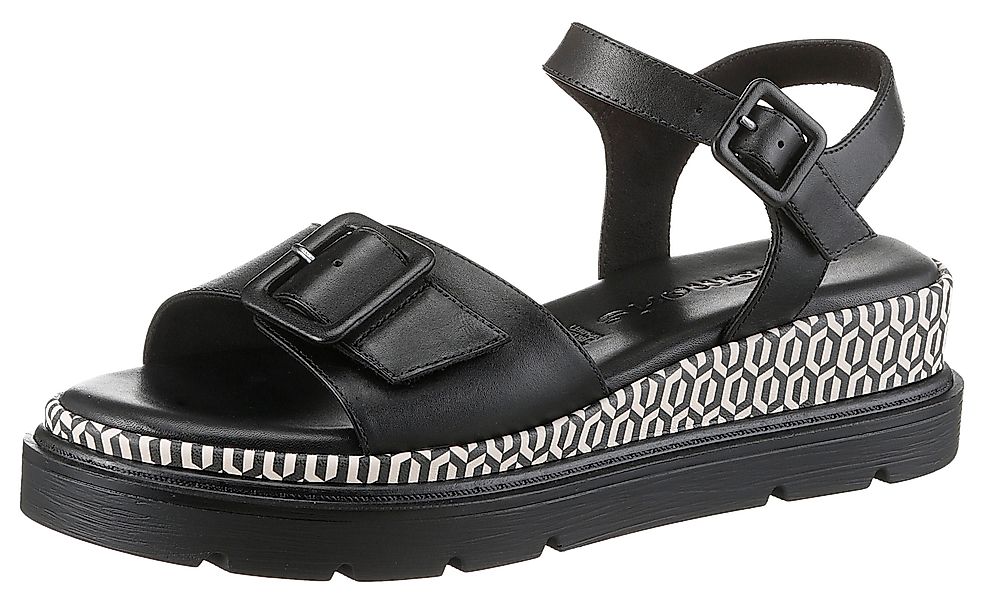 Tamaris Keilsandalette, Riemchensandale, Sommerschuh mit Muster günstig online kaufen