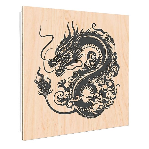 Banjado Großer Schlüsselbox Holz 30x30cm Weiß Scharnier Rechts 50 Haken Sch günstig online kaufen