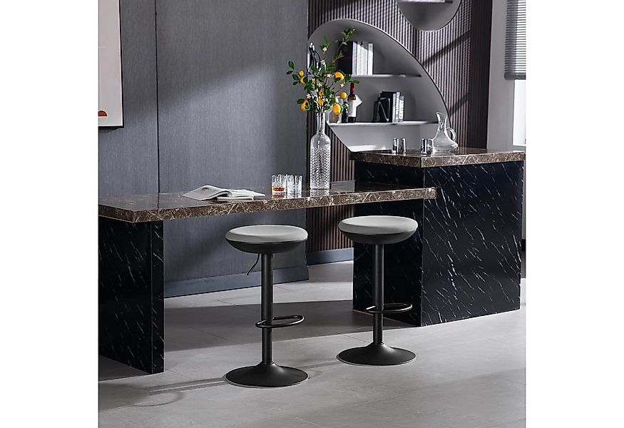 Woltu Barhocker (2 St), mit Fußstütze Metallgestell, höhenverstellbar drehb günstig online kaufen