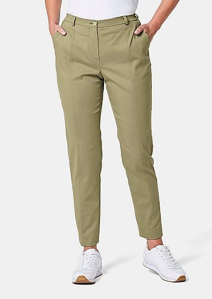 GOLDNER Stoffhose Kurzgröße: Sportive Hose Carla aus Satin günstig online kaufen